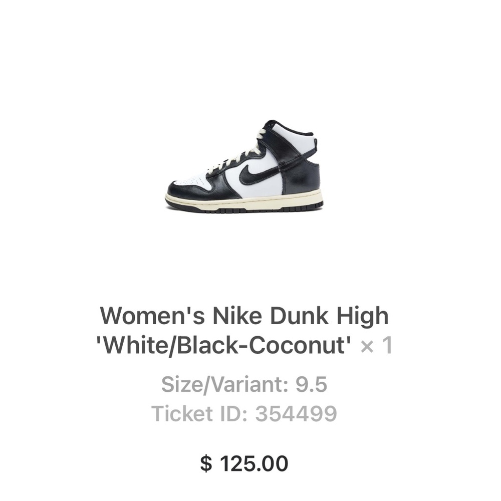 Nike Dunk High Sneakers White and Black